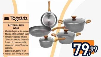 Unieuro BATTERIA 8 PEZZI WOOD offerta
