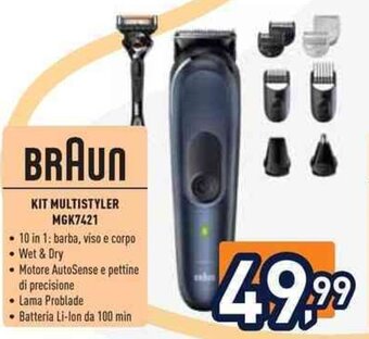 Unieuro BRAUN KIT MULTISTYLER MGK7421 offerta