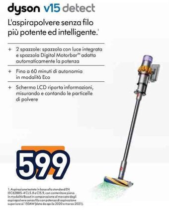 dyson v15 detect L'aspirapolvere senza filo più potente ed intelligente.'