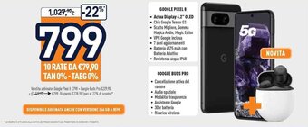 Unieuro GOOGLE PIXEL 8 offerta