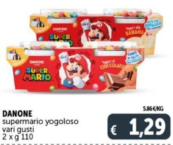 Deco Supermercati DANONE supermario yogoloso vari gusti 2 x g 110 offerta