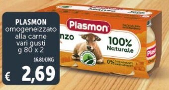 Deco Supermercati PLASMON omogeneizzato alla carne vari gusti g 80 x 2 offerta