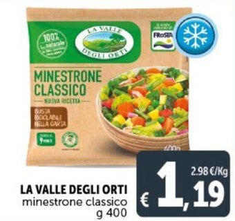 Deco Supermercati LA VALLE DEGLI ORTI minestrone classico g 400 offerta