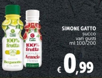 Deco Supermercati SIMONE GATTO succo vari gusti ml 100/200 offerta