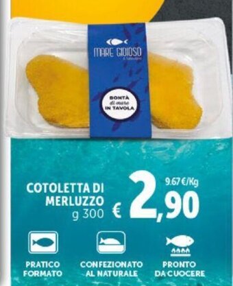 Deco Supermercati COTOLETTA DI MERLUZZO g 300 offerta