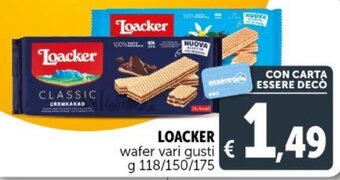 Deco Supermercati LOACKER wafer vari gusti g 118/150/175 offerta