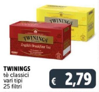 Deco Supermercati TWININGS tè classici vari tipi 25 filtri offerta