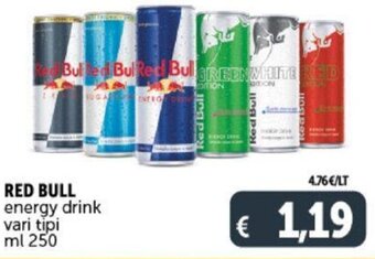 Deco Supermercati RED BULL energy drink vari tipi ml 250 offerta