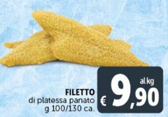 Deco Supermercati FILETTO di platessa panato g 100/130 ca. offerta