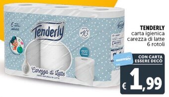 Deco Supermercati TENDERLY carta igienica carezza di latte 6 rotoli offerta