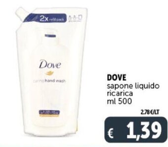 Deco Supermercati DOVE sapone liquido ricarica ml 500 offerta