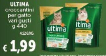 Deco Supermercati ULTIMA croccantini per gatto vari gusti g 440 offerta