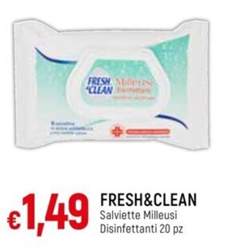 FRESH&CLEAN Salviette Milleusi Disinfettanti 20 pz