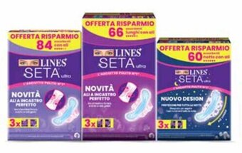 Galassia LINES SETA ULTRA ASSORBENTI CON ALI 60/66/84 pz offerta