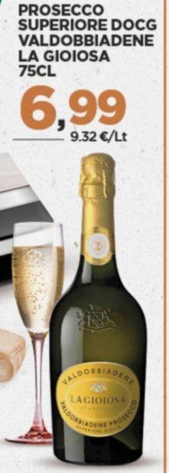 Interspar PROSECCO SUPERIORE DOCG VALDOBBIADENE LA GIOIOSA 75CL offerta