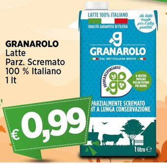 In Coop GRANAROLO Latte Parz. Scremato 100% Italiano 1 It offerta
