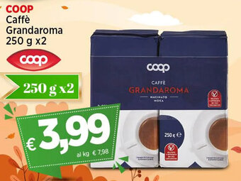 In Coop COOP Caffè Grandaroma 250 g x2 offerta