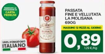 Interspar PASSATA FINE E VELLUTATA LA MOLISANA 690G offerta