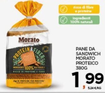 Interspar PANE DA SANDWICH MORATO PROTEICO 380G offerta