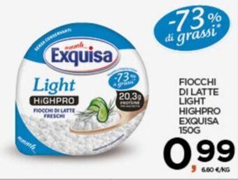 Interspar FIOCCHI DI LATTE LIGHT HIGHPRO EXQUISA 150G offerta