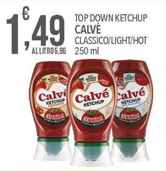 Iper Nonna Isa TOP DOWN KETCHUP CALVÈ CLASSICO/LIGHT/HOT 250 ml offerta
