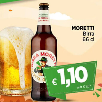 In Coop MORETTI Birra 66 cl offerta