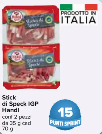 Carrefour Handl Stick di Speck IGP 70g offerta