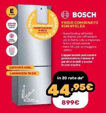 Fiducia & Convenienza BOSCH FRIGO COMBINATO KGN49XLEA offerta