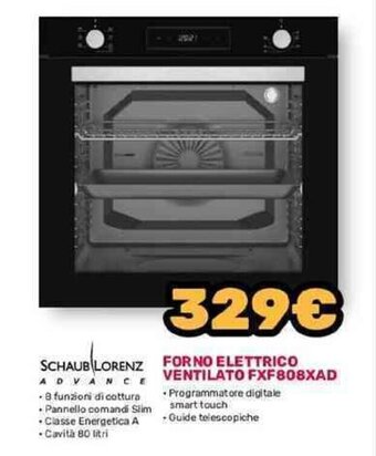 SCHAUB LORENZ FORNO ELETTRICO VENTILATO FXF808XAD
