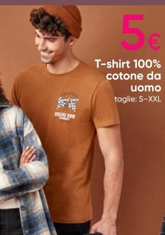 Pepco T-shirt 100% cotone da uomo taglie: S-XXL offerta