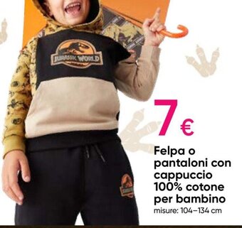 Pepco Felpa o pantaloni con cappuccio 100% cotone per bambino misure: 104-134 cm offerta