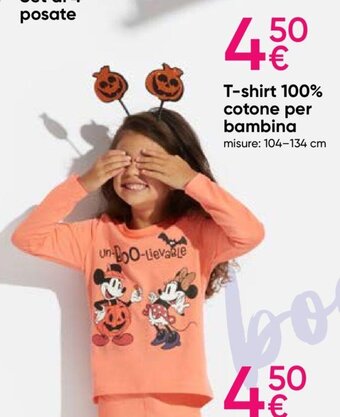 Pepco T-shirt 100% cotone per bambina misure: 104-134 cm offerta