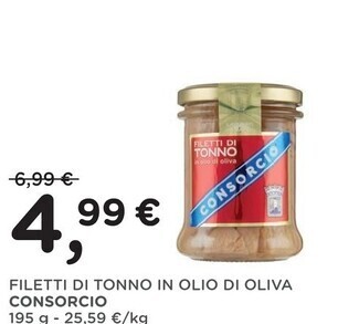 Poli Consorcio filetti di tonno in olio di oliva offerta