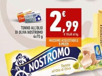 Conad City Nostromo tonno all'olio di oliva offerta