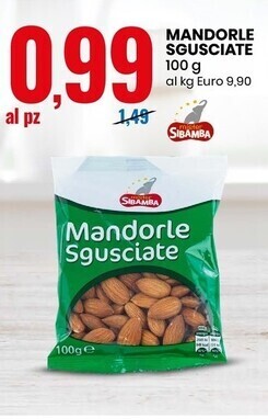 Eurospin Mister sibamba mandorle sgusciate offerta