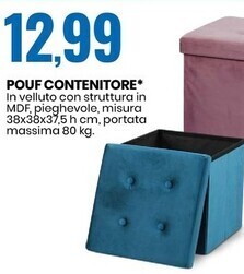 Eurospin Vicino a te pouf contenitore offerta
