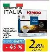 Carrefour Market Kimbo Caffè Aroma Italiano Gusto Deciso offerta