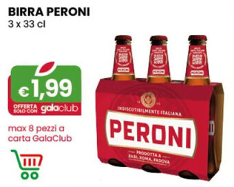 Gala Supermercati BIRRA PERONI 3 x 33 cl offerta