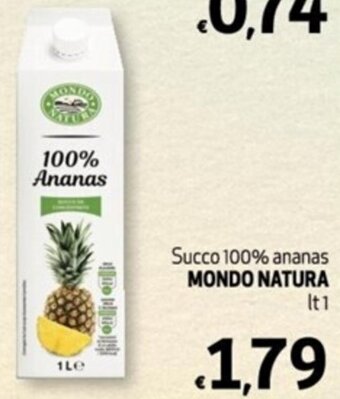 Succo 100% ananas MONDO NATURA lt 1