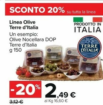 Carrefour Market Terre d'Italia Linea Olive offerta
