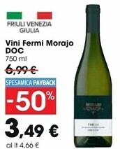 Carrefour Market Morajo vini fermi doc offerta