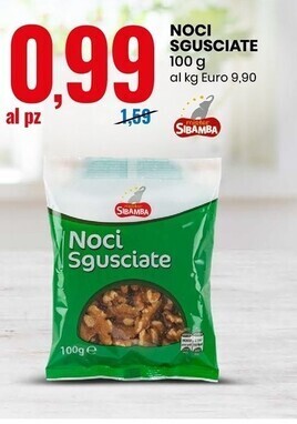 Eurospin Mister sibamba noci sgusciate offerta
