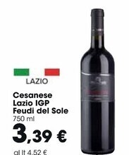 Carrefour Market Feudi del sole cesanese lazio igp offerta