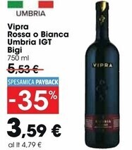 Carrefour Market Bigi vipra rossa o bianca umbria igt offerta