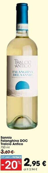 Carrefour Market Tralcio antico sannio falanghina doc offerta
