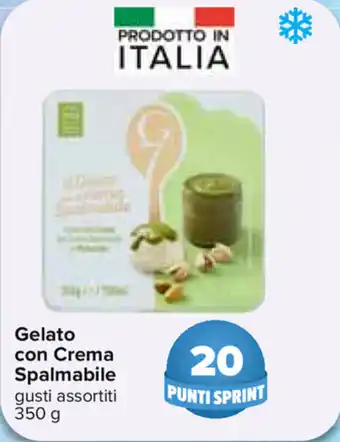 Carrefour Spalmabile Gelato con Crema 350g offerta