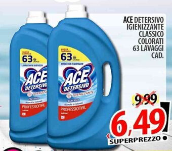 Il Genio Supermercato ACE DETERSIVO IGIENIZZANTE CLASSICO COLORATI 63 LAVAGGI offerta