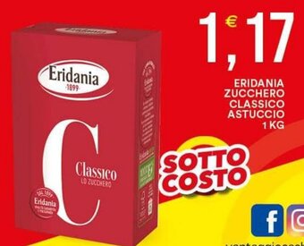 Vantaggio Cash&Carry ERIDANIA ZUCCHERO CLASSICO ASTUCCIO 1 KG offerta