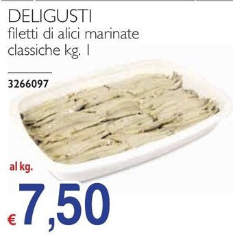 DELIGUSTI filetti di alici marinate classiche kg. 1