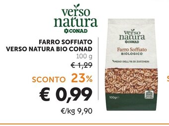Conad FARRO SOFFIATO VERSO NATURA BIO CONAD 100 g offerta